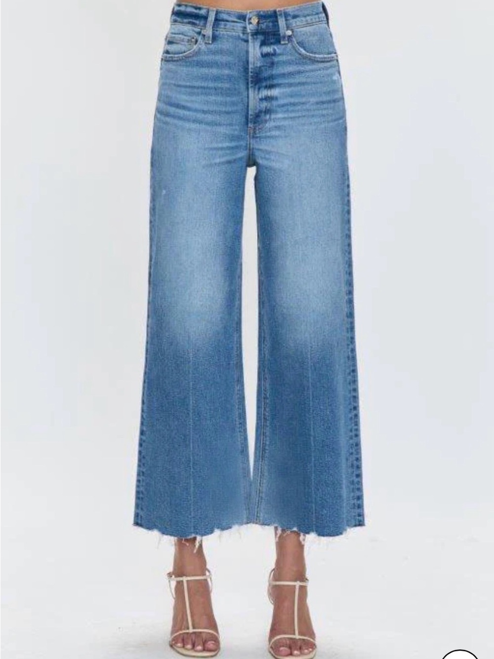 Pistola lana crop high rise wide leg